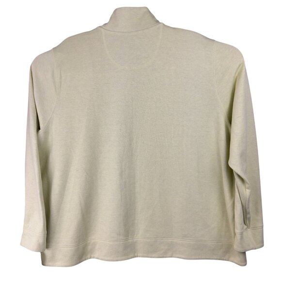 Croft & Barrow Pullover Sweatshirt Womens 3X Mellow Green 1/4 Zip Lightweight - Picture 2 of 9